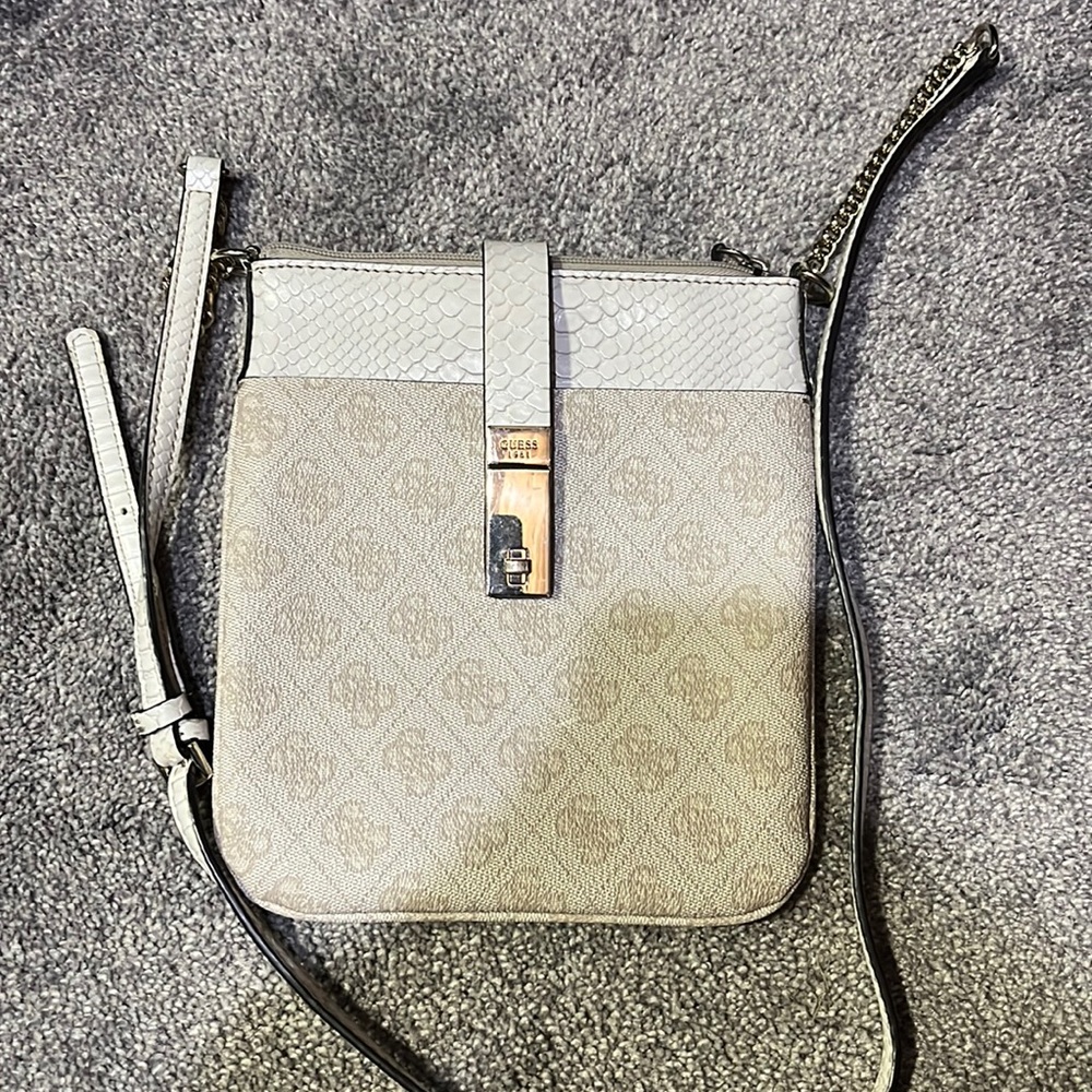 Guess cross body beige bag